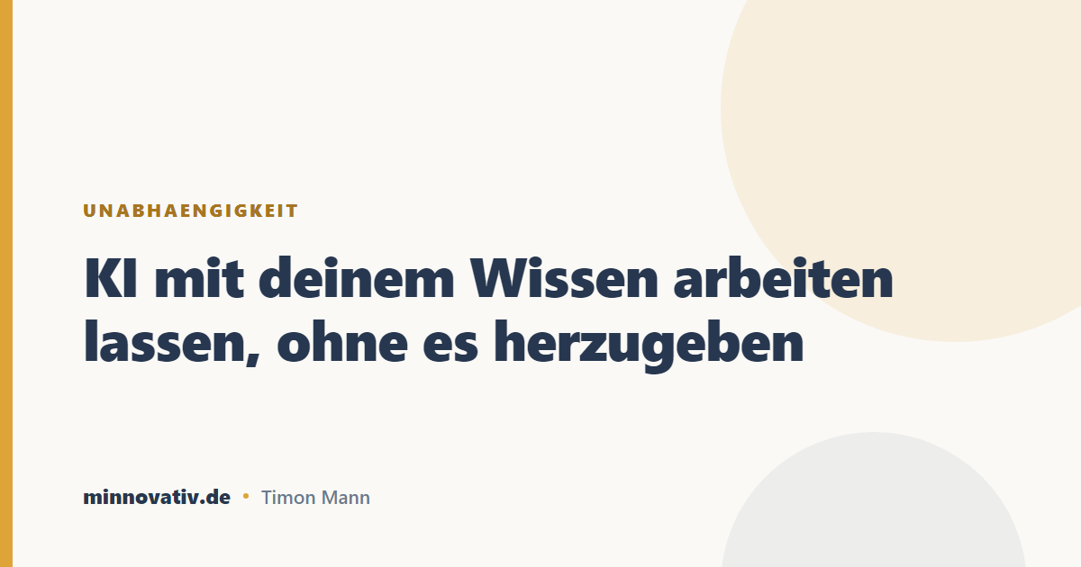 KI mit eigenen Daten nutzen