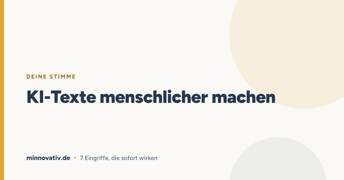 KI-Texte menschlicher machen