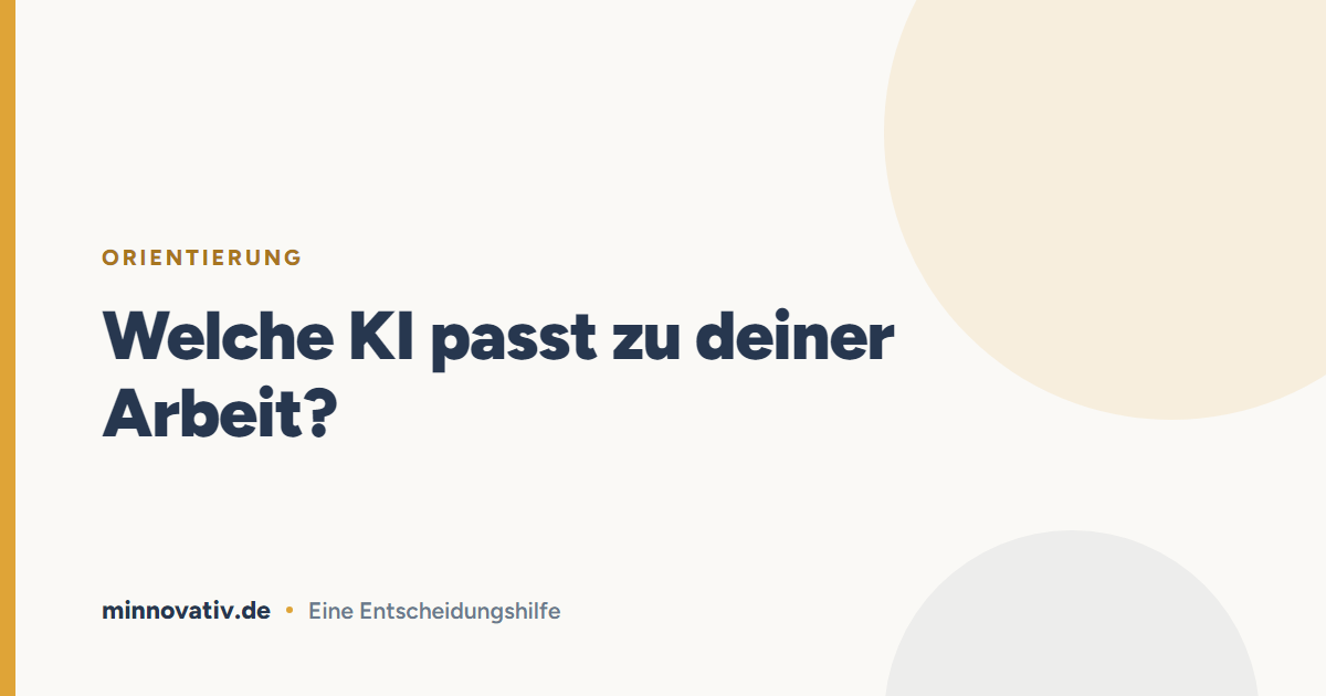 Welche KI passt zu dir